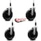 Service Caster 6'' Phenolic Wheel Swivel 7/8'' Expanding Stem Caster Set, 4PK SCC-EX20S615-PHR-78-4 - alternate 3